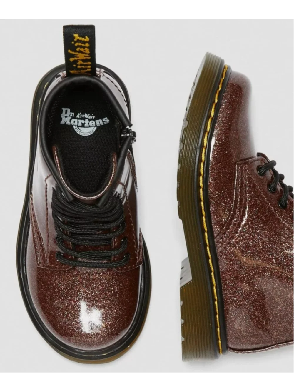 Dr. Martens 1460 Glitter Lace Up Combat Boots TODDLER Sz 10